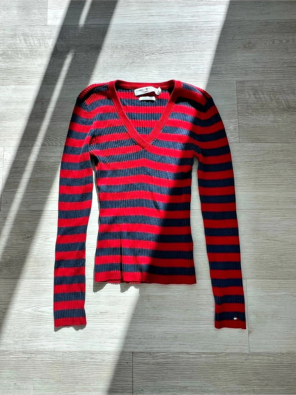 Vintage Tommy Hilfiger Jeans Ribbed Long Sleeve – Made in Japan – Size M
